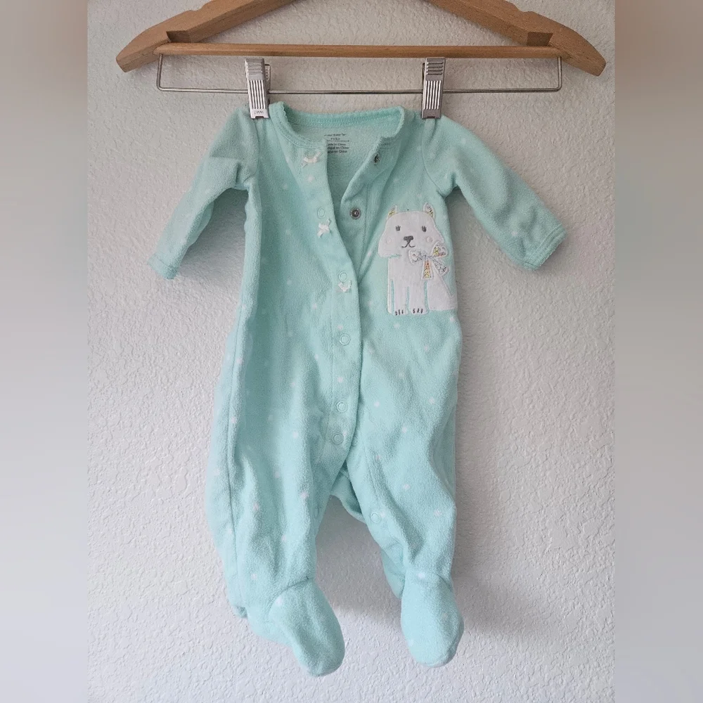 carters fleece sleeper, newborn